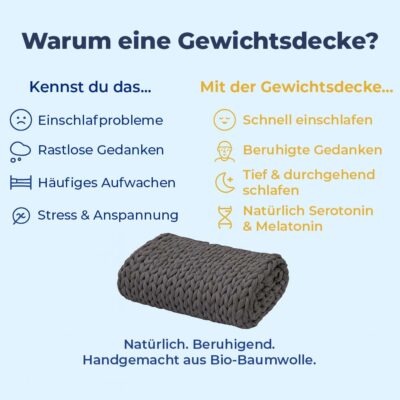 Handgestrickte Gewichtsdecke