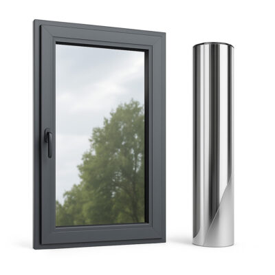 Selbstklebende Spiegelfolie für Fenster – Sichtschutz, Sonnenschutz & UV-Schutz
