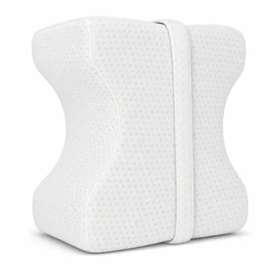 Orthopädisches Kniekissen für Seitenschläfer mit Memory-Schaum, verstellbarem Band & waschbarem Bezug