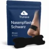 Nasenpflaster Schwarz, 35 Stück – 56 × 18 mm, Einmalgebrauch, bis zu 12 Stunden