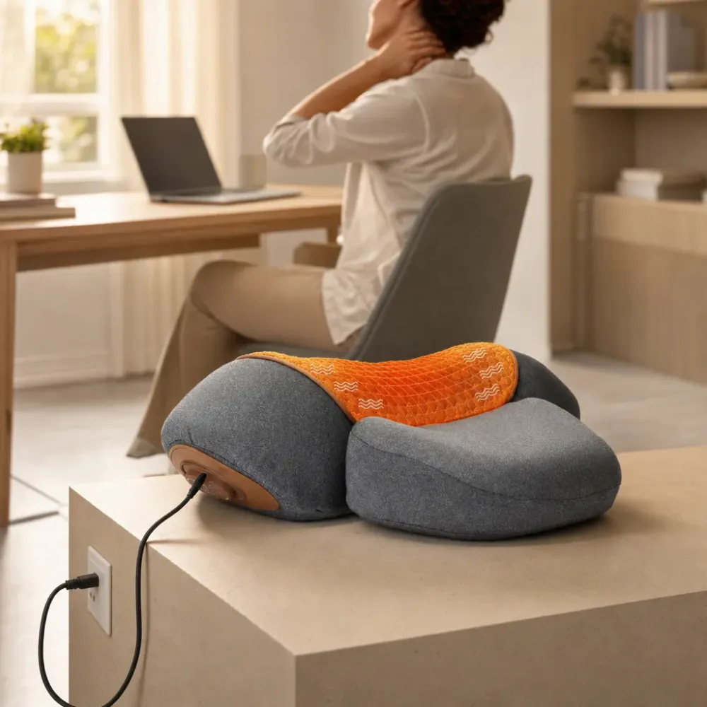 Trunava Nackenmassagegerät mit Wärme, Vibration & sanfter Streckung
