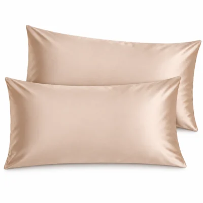 Kühlender Kissenbezug 40×80, Champagner, 2er-Set – Arc-Chill, verdeckter Reißverschluss, waschbar