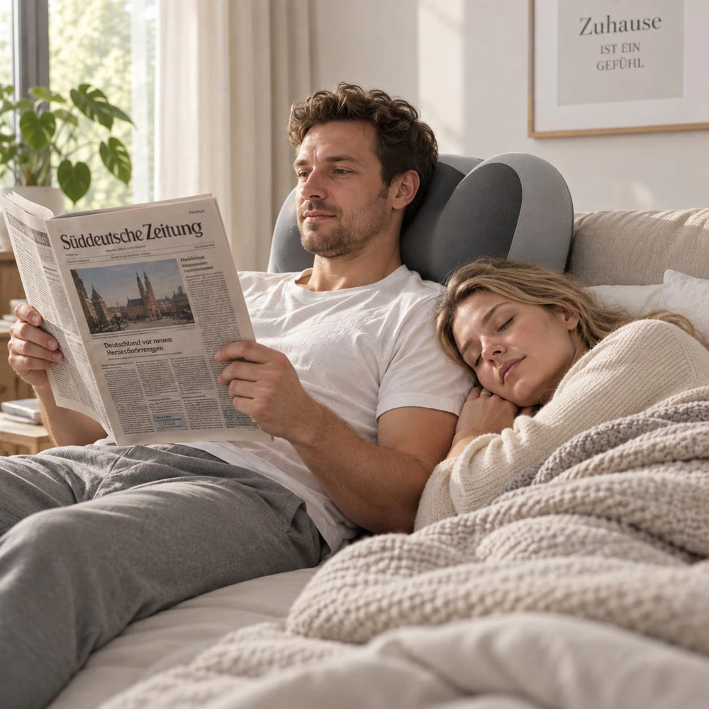 Lesekissen fürs Bett mit Nackenstütze