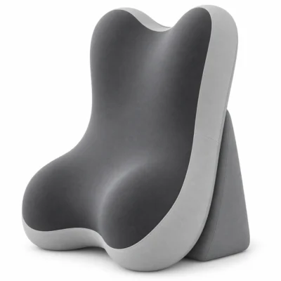 Lesekissen fürs Bett mit Memory-Schaum, herausnehmbarer Nackenstütze & Seitentaschen, 60 × 45 cm