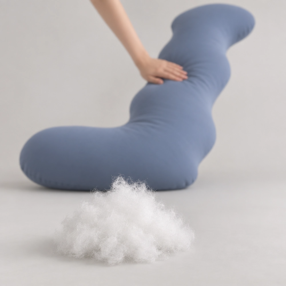 Seitenschläferkissen XXL 7-Form mit Baumwollbezug – 3 Größen, 6 Farben – Bild 8