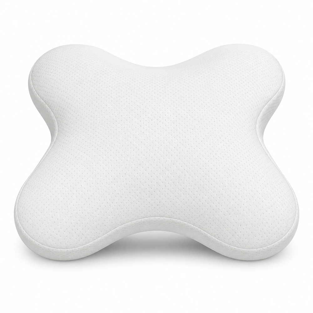 Ergonomisches Schmetterlingskissen 40 × 36 cm – VISCO-Schaum, waschbarer Aloe-Vera-Bezug