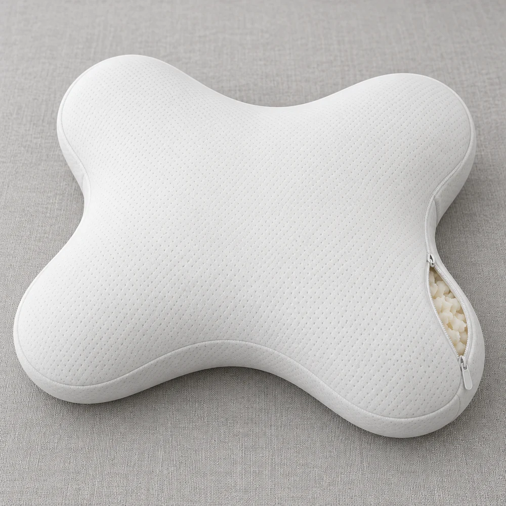 Ergonomisches Schmetterlingskissen 40 × 36 cm – VISCO-Schaum, waschbarer Aloe-Vera-Bezug – Bild 8